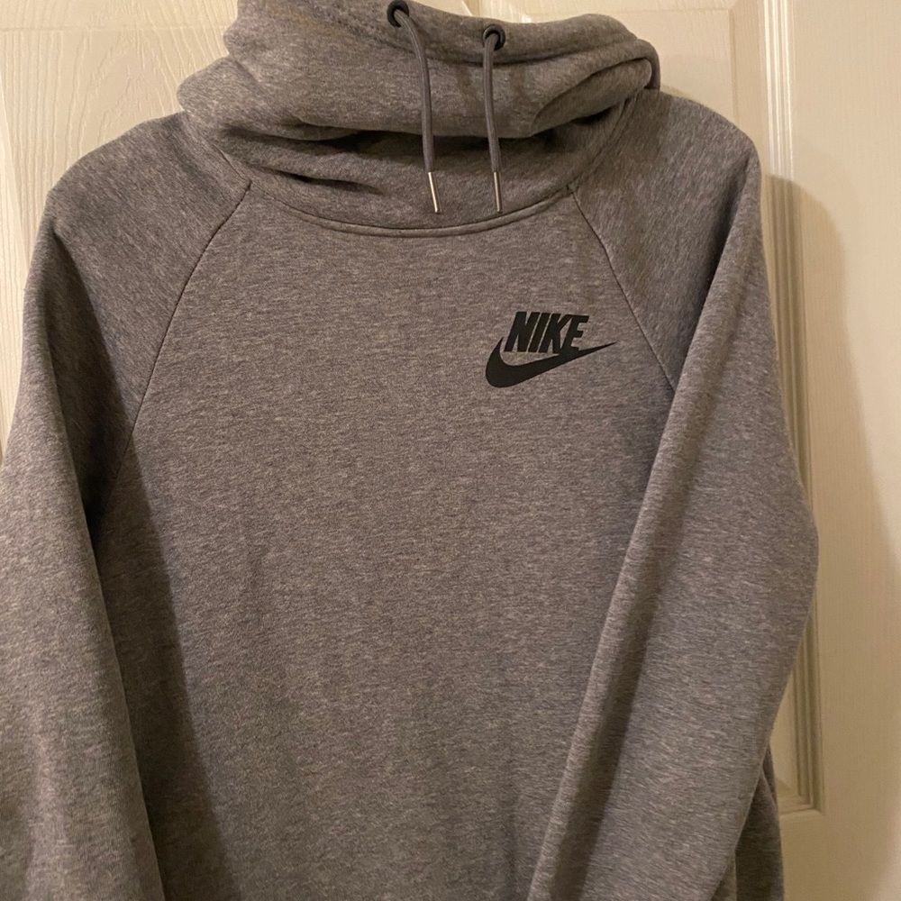 Gray Cowl Neck Nike Hoodie